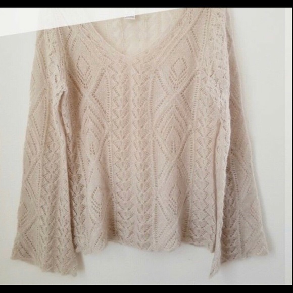 cabi Open Knit Sweater, S, Glacier Gray, EUC - Picture 7 of 8